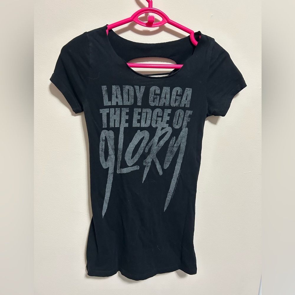 Womens Lady Gaga EDGE OF GLORY tshirt size XS